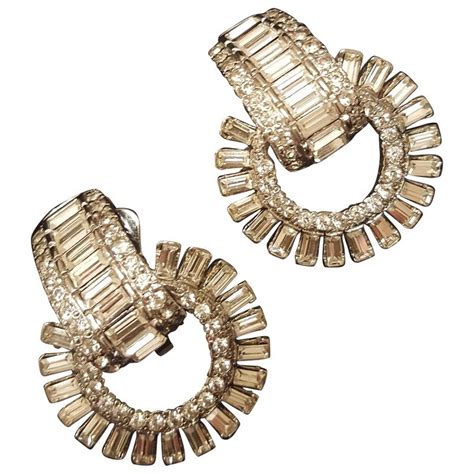 versace silver earring|vintage versace earrings.